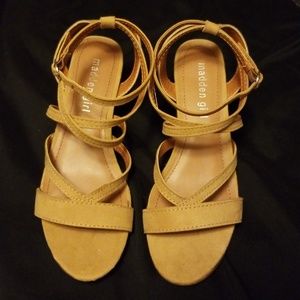 Madden Girl Strappy Tan Block Heel Sandal